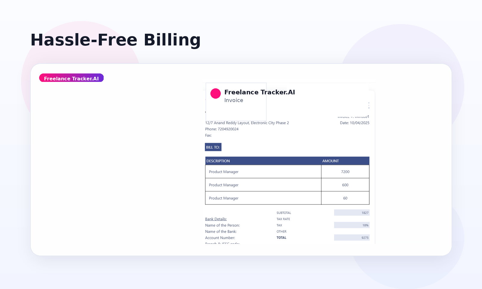 Hassle-Free Billing
