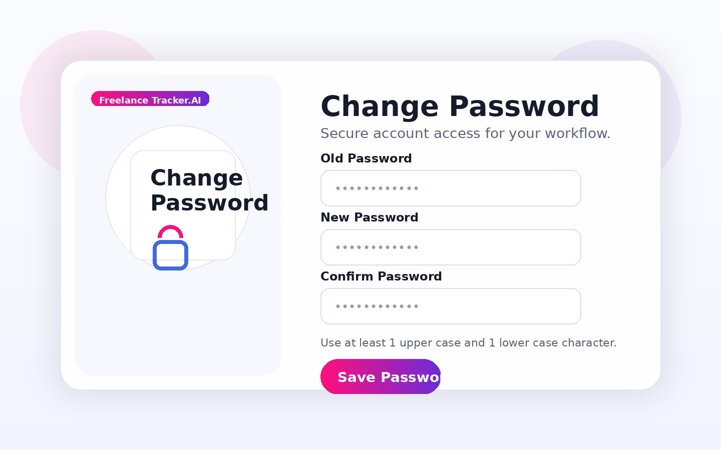Change Password modal