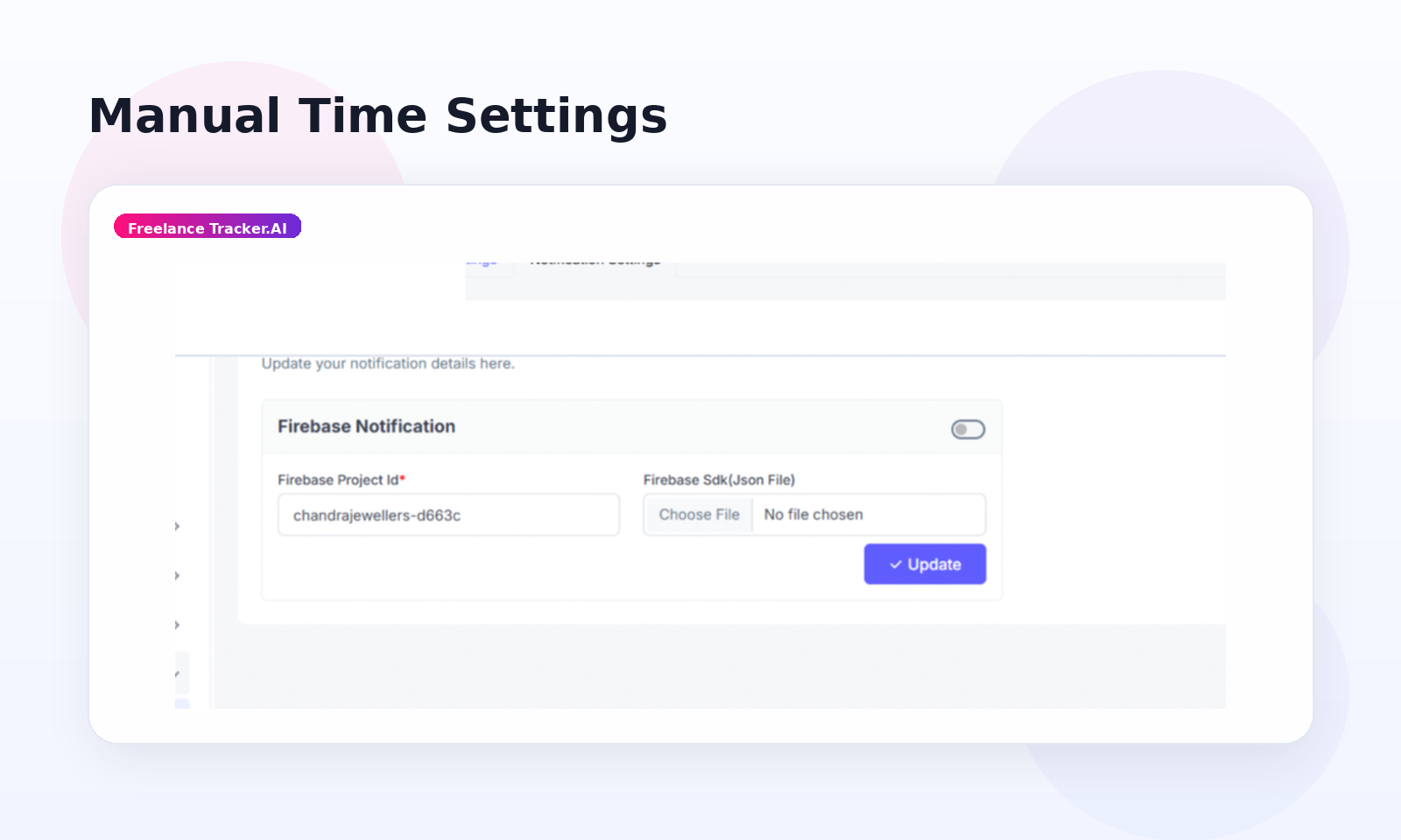Enable or Disable Manual Time